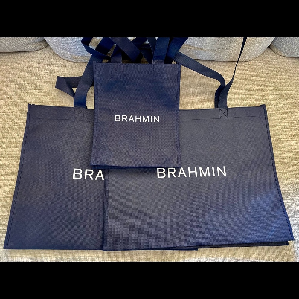 ✈️🐟🐟⛴ (3) BRAHMIN SHOPPER/STORAGE/GIFT BAGS